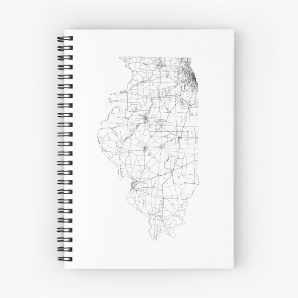 Item preview, Mapa del estado de Illinois, impresión del arte de LandSartprints designed and sold by LandSartprints.