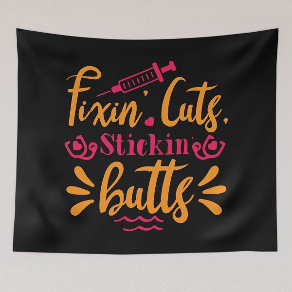 Item preview, Fixin Cuts Stickin Butts - Funny Nurse Memes designed and sold by shivani21061993.