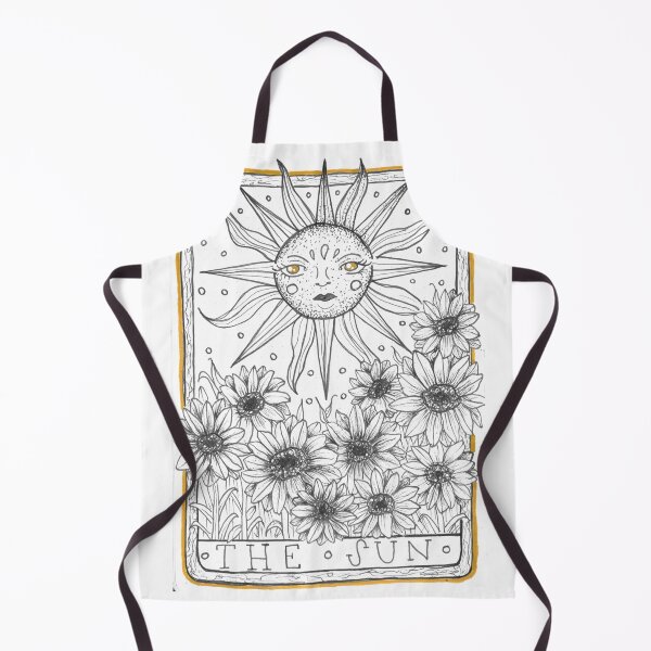 Item preview, THE SUN oracle tarot deck sunflower tattoo illustration designed and sold by LittleCreatives.