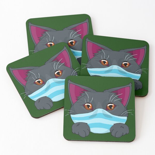 Item preview, Masked Cat- grey designed and sold by SarahViiyaArt.