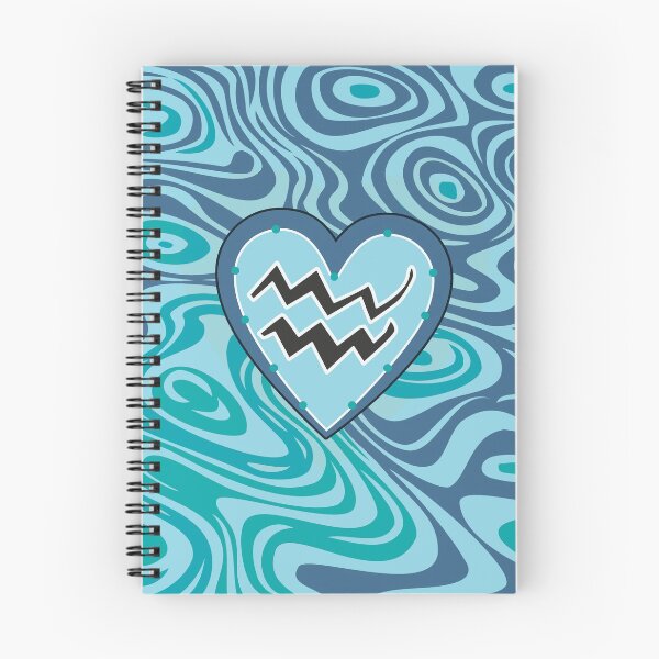 Item preview, Aquarius Waves Birth Sign Heart Valentine designed and sold by DeeElle.