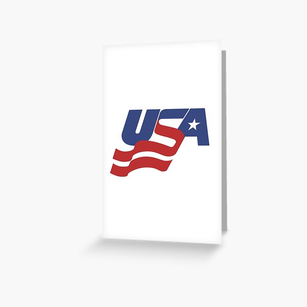 Usa Hockey Logo Fitness Gym Crossfit Greeting Card By Pearlsrocker Redbubble
