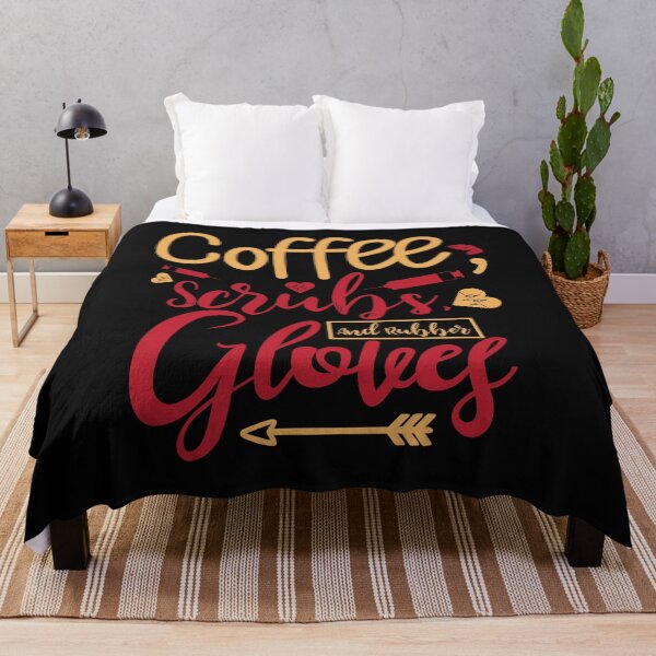 Item preview, Coffee Scrubs and rubber gloves - Funny Nurse Memes designed and sold by shivani21061993.
