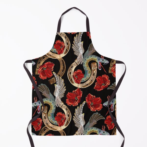 Item preview, Snake with wings, red poppies and gold horseshoe designed and sold by matrioshka.