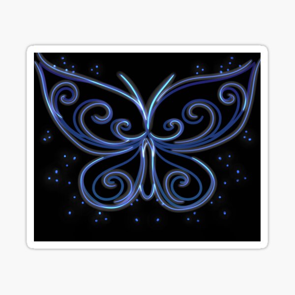 Blue Butterfly Sticker