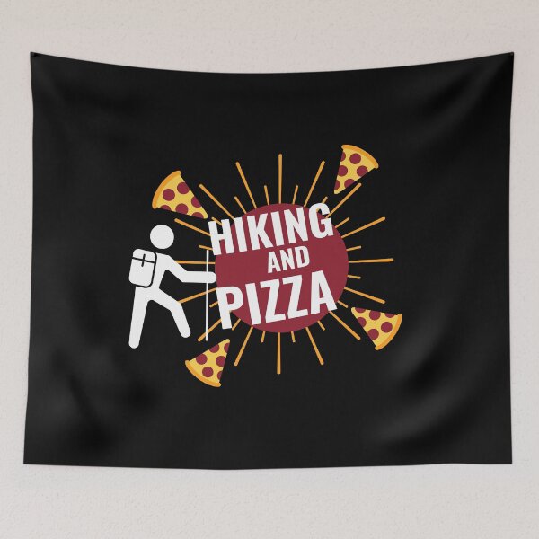 Item preview, Hiking and Pizza Lovers designed and sold by WarmlyGreetings.