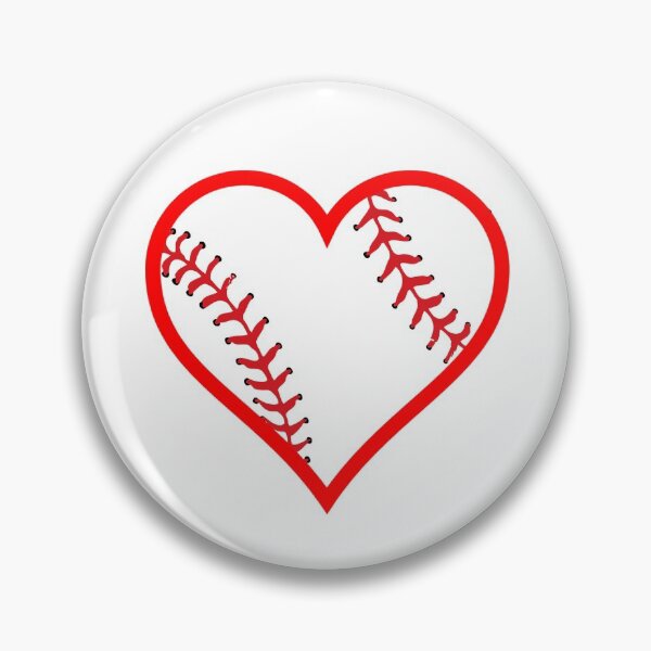 Item preview, Baseball Shaped Heart For Love of the National Past Time designed and sold by AliCatOriginals.