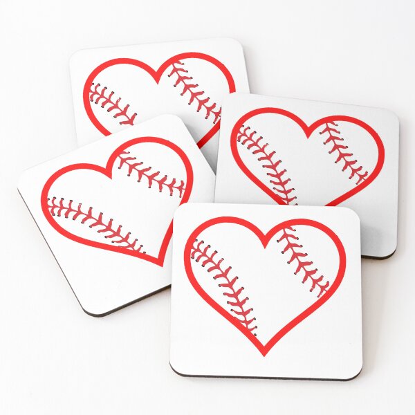 Item preview, Baseball Shaped Heart For Love of the National Past Time designed and sold by AliCatOriginals.