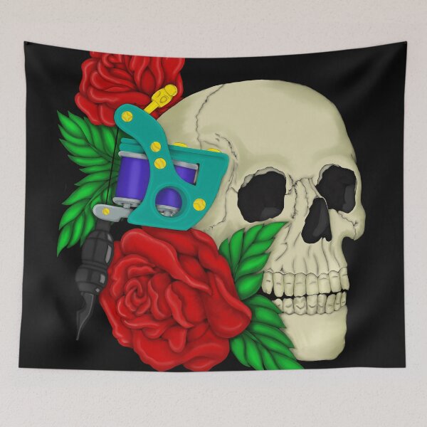 Item preview, Skull & Roses designed and sold by brokenarrowink.