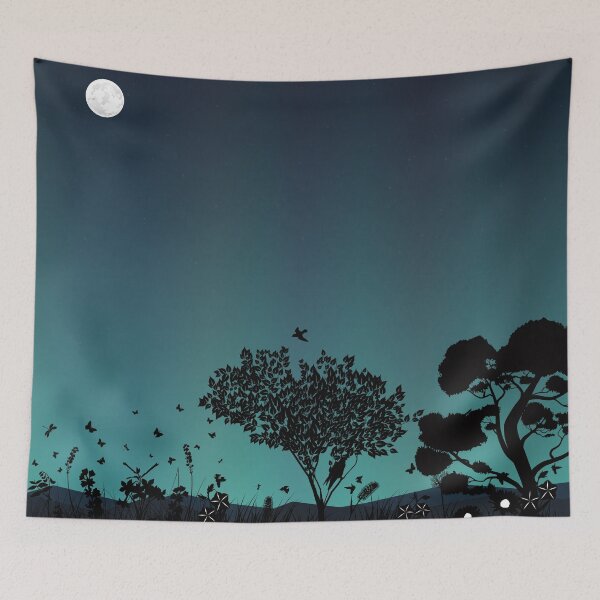 Item preview, night sky and trees designed and sold by getyourvibeon.