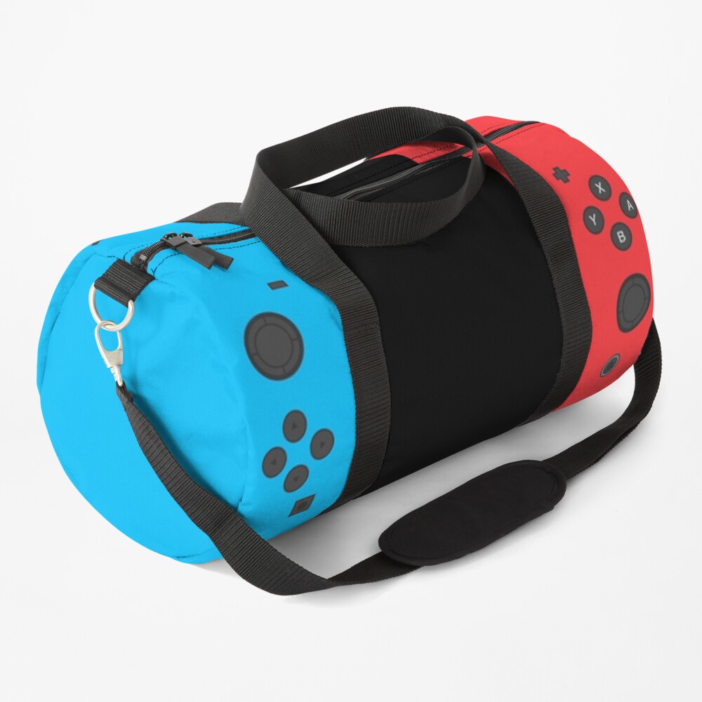 Nintendo Switch Blue Red Gamer Design Duffle Bag