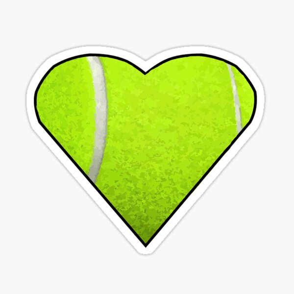 “Tennis Ball Heart” Sticker by AliCatOriginals | Redbubble