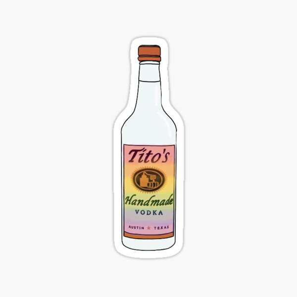 "tito’s rainbow bottle" Sticker by jessicanoble Redbubble