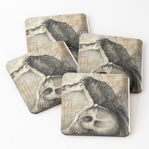 Item preview, Raven and Skull in Ceremony designed and sold by ARTmuffin.