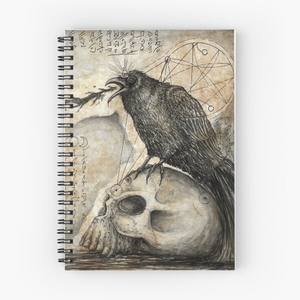 Aperçu de l'œuvre Corbeau et crâne en cérémonie créée et vendue par ARTmuffin.