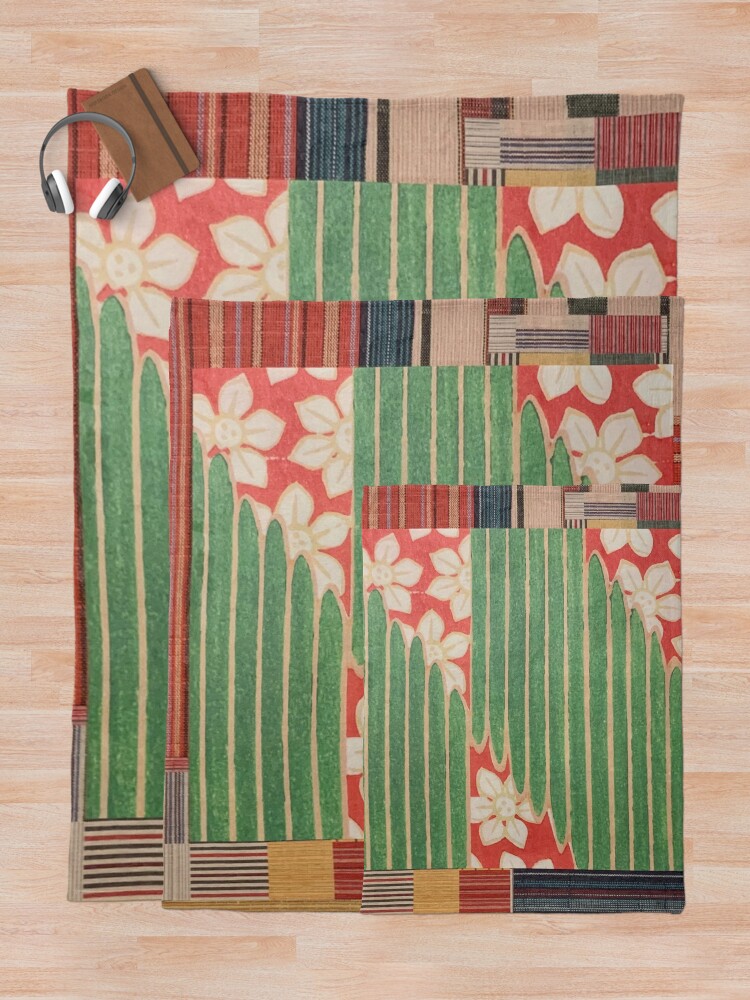 Alternate view of Paper Collage Pattern1 Throw Blanket
