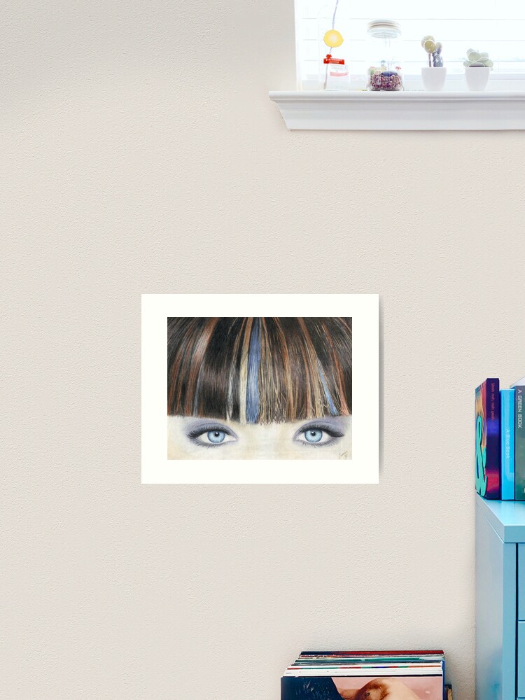 Thumbnail 1 of 3, Art Print, Blue Eyes Coloured Pencil Drawing designed and sold by InmaVassar.