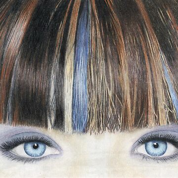 Artwork thumbnail, Blue Eyes Coloured Pencil Drawing by Inma Vassar