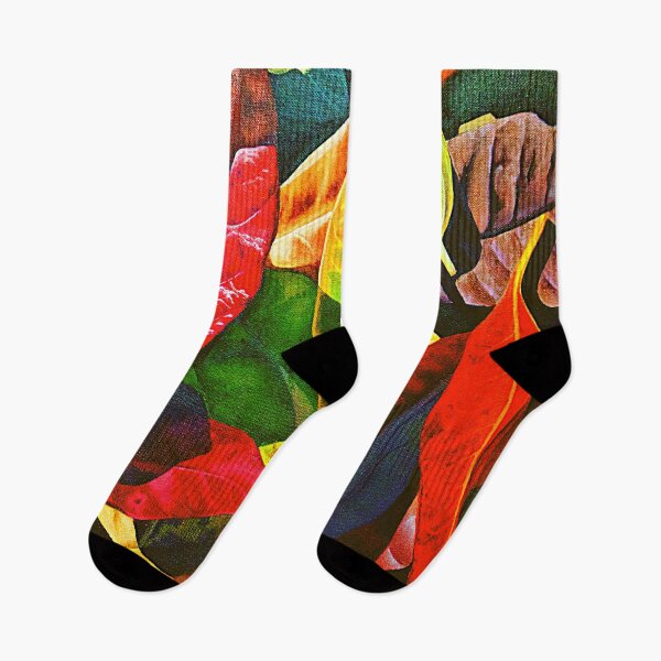 Item preview, leaf pattern abstract colors designed and sold by cutecrazytshirt.