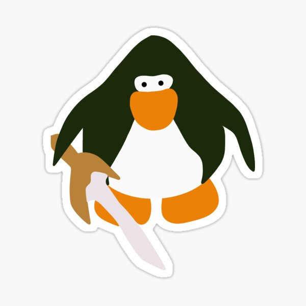 Aesthetic kawaii meme club Penguin sticker y2k