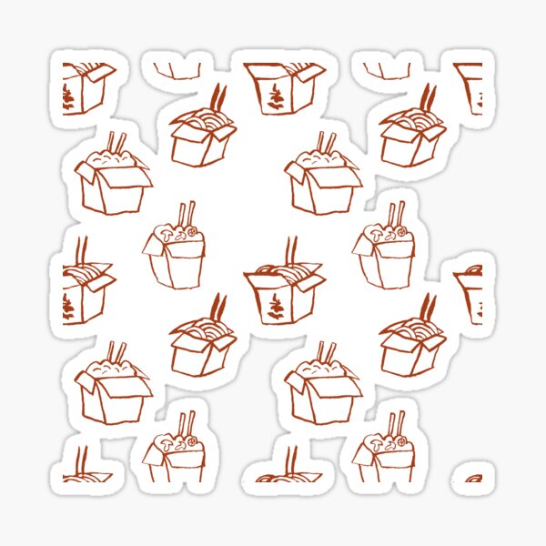 Item preview, Chinese Takeout Box - Cute and Funny Pattern designed and sold by yumiso.