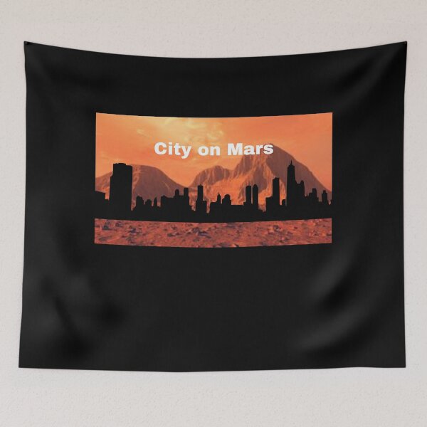 Item preview, lets go to mars cities on mars designed and sold by funnylittleshop.