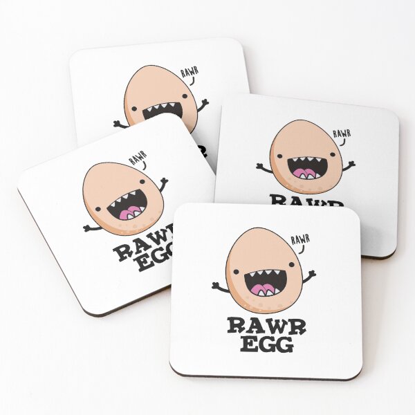 Item preview, Rawr Egg Funny Raw Egg Puns  designed and sold by punnybone.