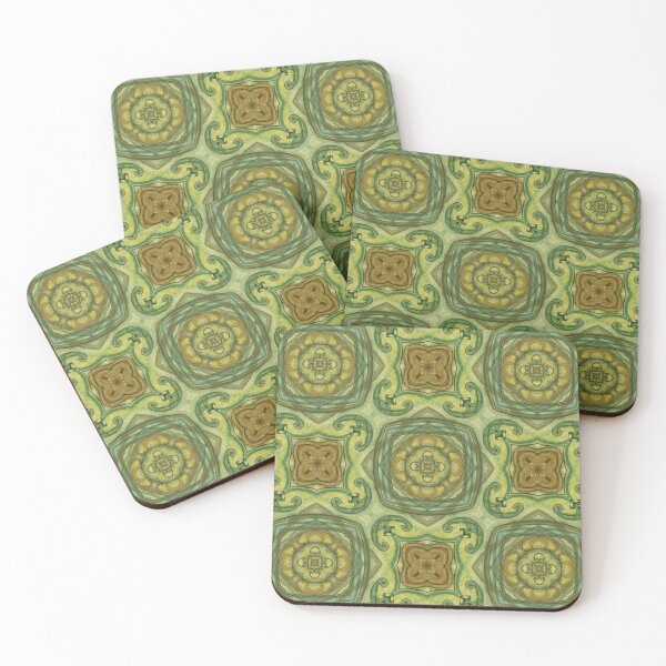 Item preview, Mosaic Tiles, Mexican Spanish Tiles, soft green colors designed and sold by ZenArt-Fern.