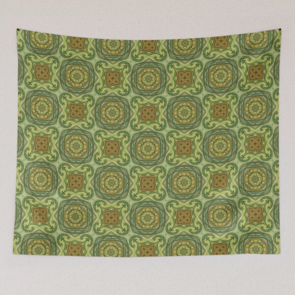 Item preview, Mosaic Tiles, Mexican Spanish Tiles, soft green colors designed and sold by ZenArt-Fern.