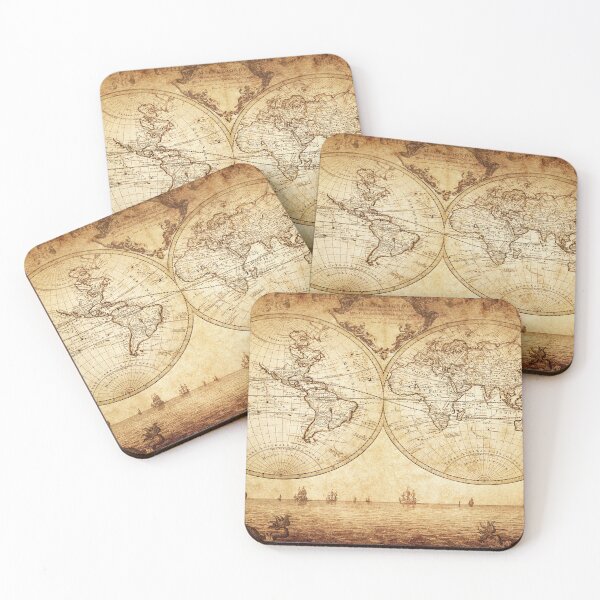 Item preview, Vintage World Map designed and sold by ArtsyWishy.