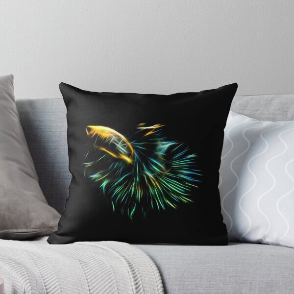 Item preview, Green Yellow Halfmoon Betta Fish Fractal Art designed and sold by Estetis.
