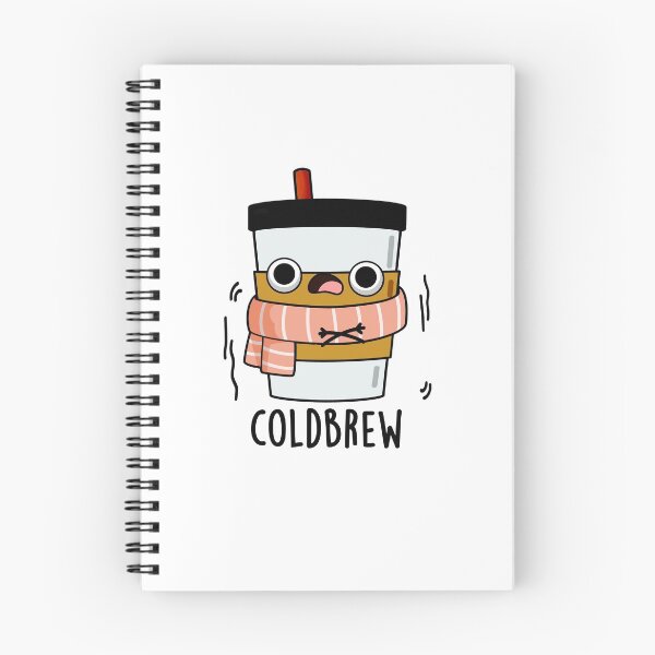 Item preview, Cold Brew Cute Freezing Coffee Pun designed and sold by punnybone.
