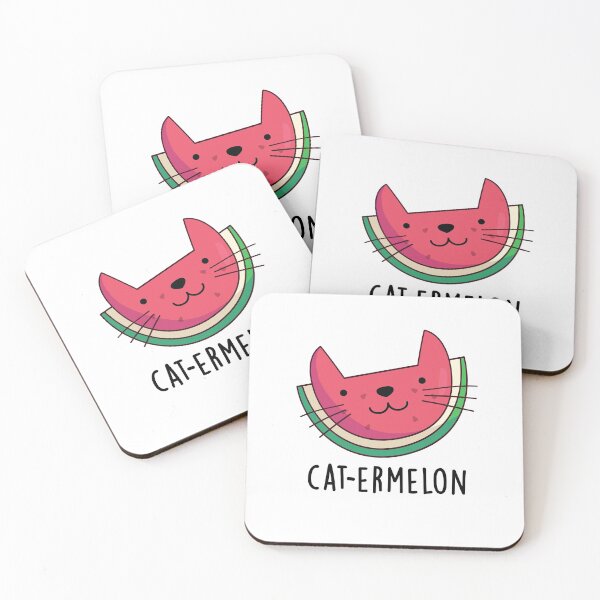 Item preview, Cat-ermelon Cute Cat Watermelon Pun designed and sold by punnybone.