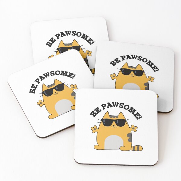 Item preview, Be Paw-some Cute Awesome Cats Puns designed and sold by punnybone.
