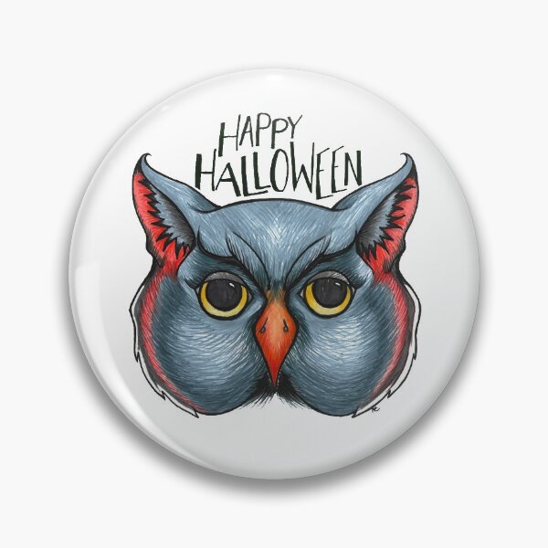 Item preview, Retro Owl Face - Happy Halloween designed and sold by The White Bat.