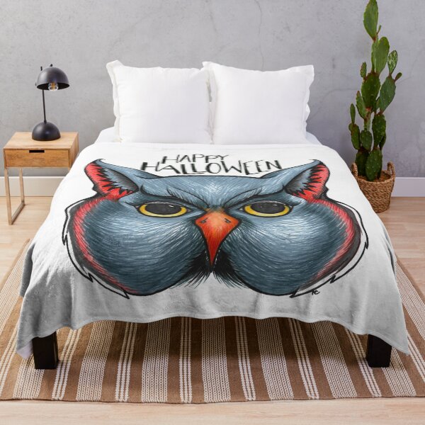 Item preview, Retro Owl Face - Happy Halloween designed and sold by The White Bat.