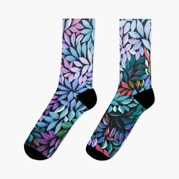 Item preview, Medical Leaves Pink and Ice Blue Emu Feathers Australian Aboriginal Art  designed and sold by GhostGumDesigns.