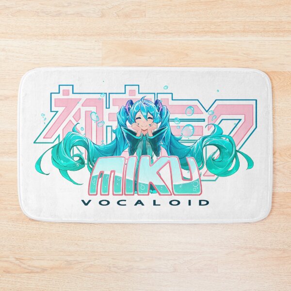 Item preview, Hatsune Miku with her name in Japanese in the background designed and sold by IGGI_art.