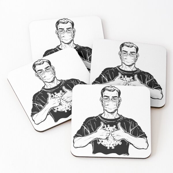 Item preview, Pandemic prevention. Confident man in a medical mask with thumbs up. designed and sold by quantaarcana.