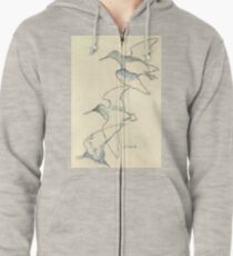 Sketching birds Zipped Hoodie