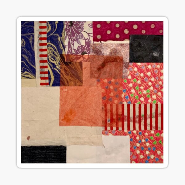 Paper Collage Pattern12 Sticker