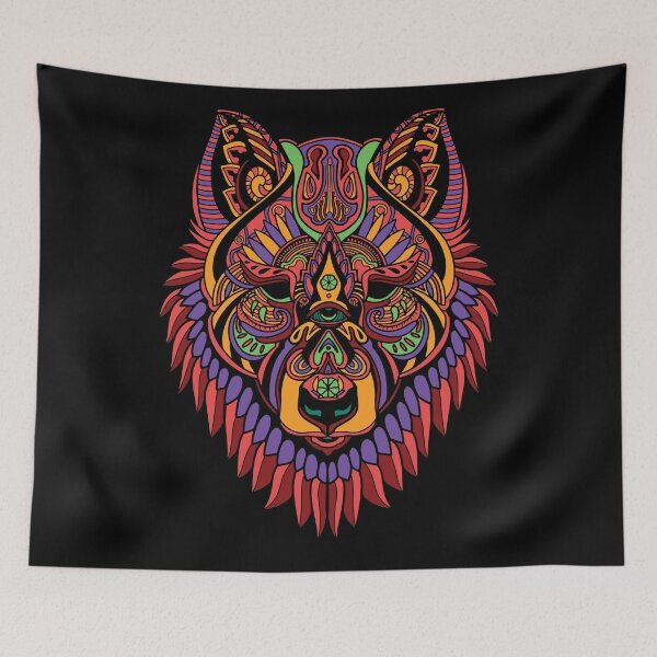 Item preview, Psychedelic Wolf Animal Mandala designed and sold by TeesByMark.