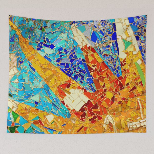 Item preview, Sun mosaic spain park guell barcelona trencadis mosaic designed and sold by LolioGifts.