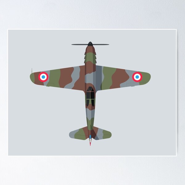 Item preview, D.520 French WWII Fighter Aircraft - Camouflage Landscape designed and sold by VoodooCircus.