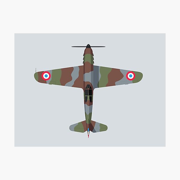 Item preview, D.520 French WWII Fighter Aircraft - Camouflage Landscape designed and sold by VoodooCircus.