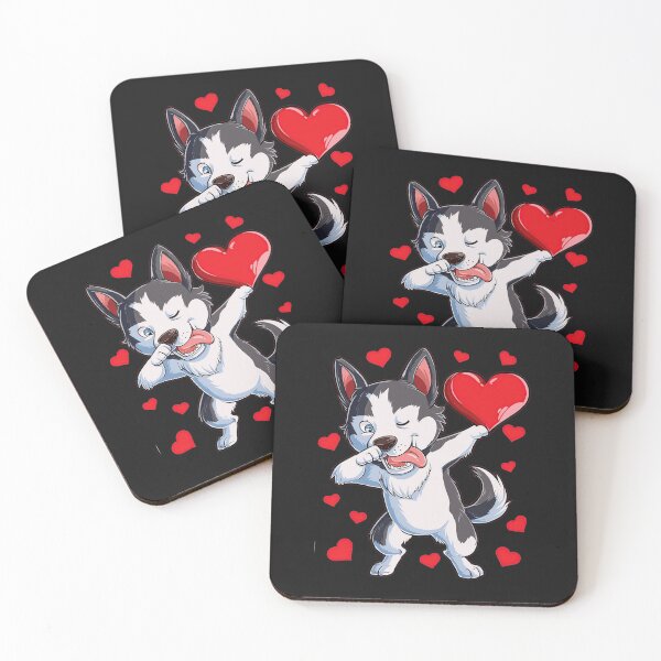 Item preview, Dabbing Siberian Husky Valentines Day designed and sold by zedbubblez.