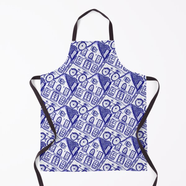 Item preview, Delft Blue Dutch Bloemen & Bicycle Pattern designed and sold by SaltCitySage.