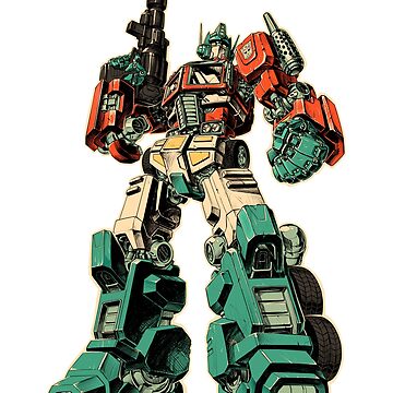Artwork thumbnail, full-length Optimus Prime in retro style by Ignat01