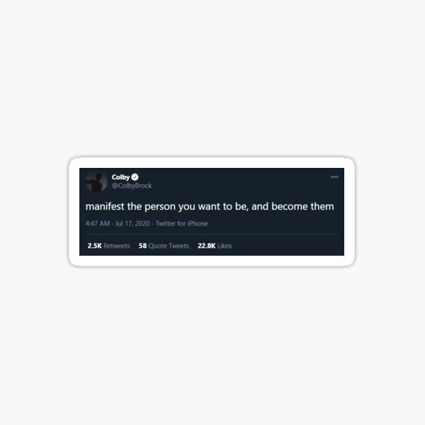 Colby Brock tweet Sticker
