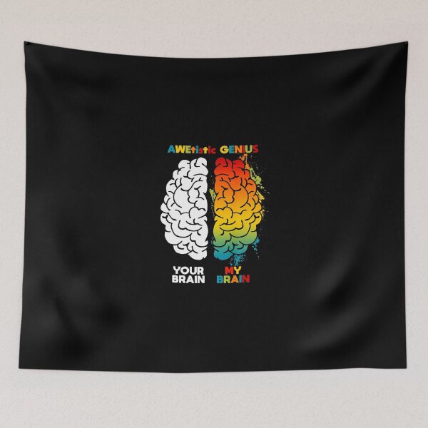 Item preview, Genius Brain Autism Awareness Autistic Autism Moms designed and sold by Alex Cuttell.